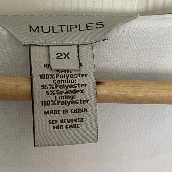 Multiples Floral Flutter Sleeve Oversized Top boho Size 2X Multicolor - Picture 5 of 6